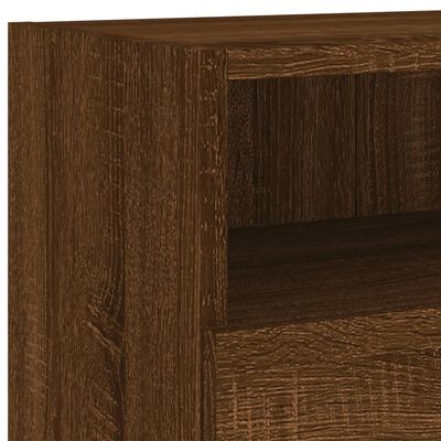 vidaXL TV Wall Cabinet Brown Oak 100x30x30 cm Engineered Wood