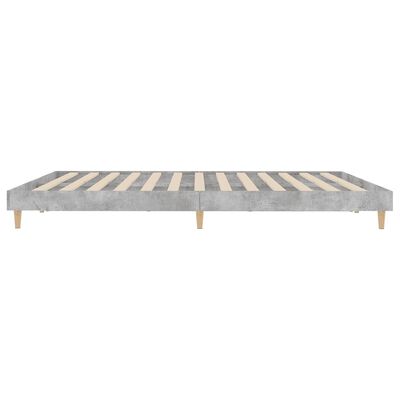 vidaXL Bed Frame without Mattress Concrete Grey 200x200 cm