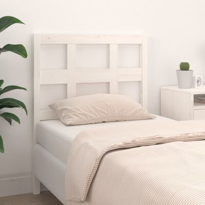 vidaXL Bed Headboard White 105.5x4x100 cm Solid Wood Pine