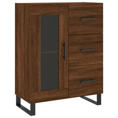 vidaXL Highboard Brown Oak 69.5x34x180 cm Engineered Wood