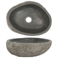 vidaXL Basin River Stone Oval (29-38)x(24-31) cm