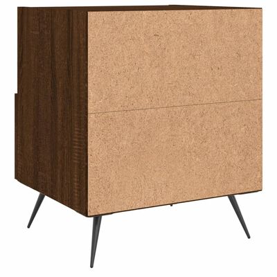 vidaXL Bedside Cabinet Brown Oak 40x35x47.5 cm Engineered Wood