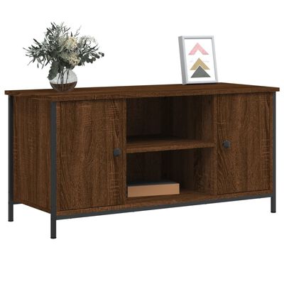 vidaXL TV Cabinet Brown Oak 100x40x50 cm Engineered Wood