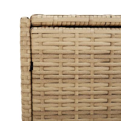 vidaXL Garden Storage Box Mix Beige 283L Poly Rattan