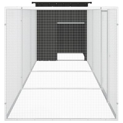 vidaXL Chicken Cage Anthracite 400x91x100 cm Galvanised Steel