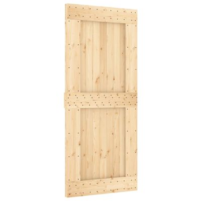 vidaXL Sliding Door with Hardware Set 90x210 cm Solid Wood Pine