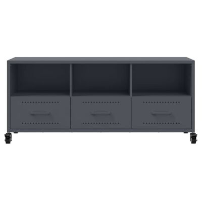 vidaXL TV Cabinet Anthracite 100.5x39x43.5 cm Steel