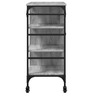 vidaXL Kitchen Trolley Grey Sonoma 87.5x38.5x84.5 cm Engineered Wood