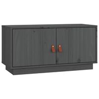 vidaXL TV Cabinet Grey 80x34x40 cm Solid Wood Pine