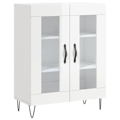 vidaXL Sideboard High Gloss White 69.5x34x90 cm Engineered Wood