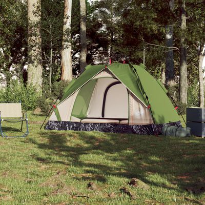 vidaXL Camping Tent Dome 2-Person Green Quick Release