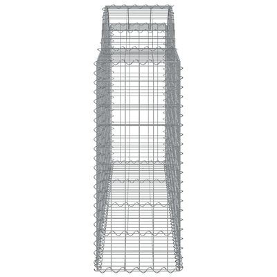 vidaXL Arched Gabion Baskets 20 pcs 200x50x100/120 cm Galvanised Iron