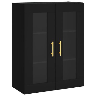 vidaXL Wall Mounted Cabinet Black 69.5x34x90 cm