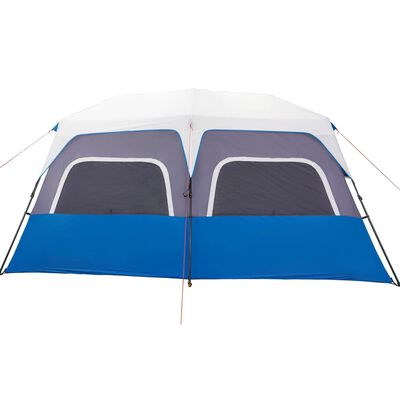 vidaXL Family Tent with LED 10-Person Light Blue Quick Release