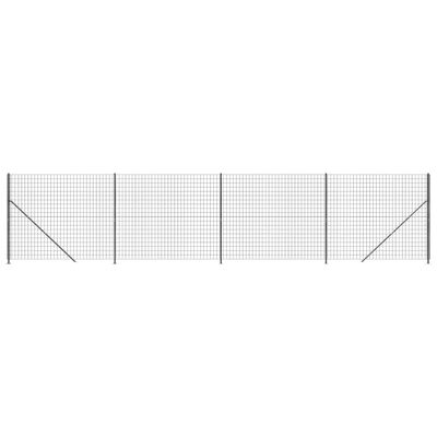 vidaXL Wire Mesh Fence with Flange Anthracite 1.6x10 m