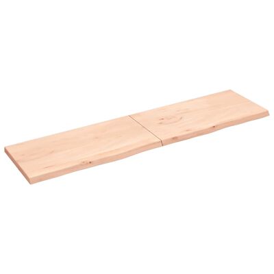 vidaXL Bathroom Countertop 200x50x(2-4) cm Untreated Solid Wood