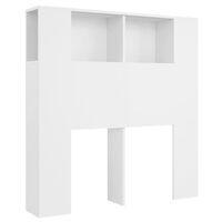 vidaXL Headboard Cabinet White 100x18.5x104.5 cm