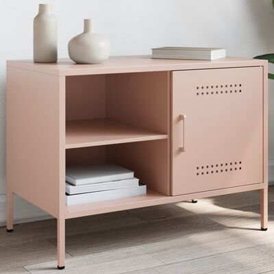 vidaXL TV Cabinet Pink 68x39x50.5 cm Steel