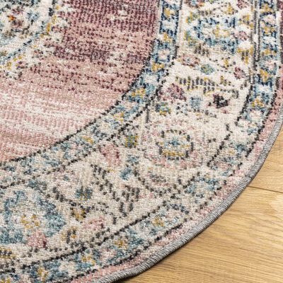 vidaXL Rug ARBIZU Indoor and Outdoor Vintage Design Ø 120 cm