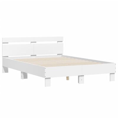 vidaXL Bed Frame without Mattress White 135x190 cm Double