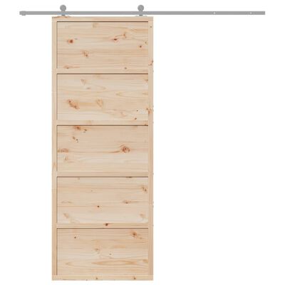 vidaXL Barn Door 80x208 cm Solid Wood Pine