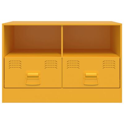 vidaXL TV Cabinet Mustard Yellow 67x39x44 cm Steel