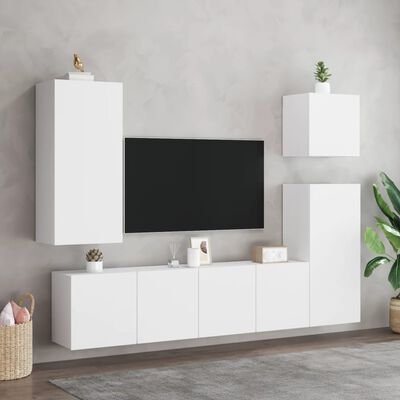 vidaXL TV Cabinets Wall-mounted 2 pcs White 80x30x41 cm