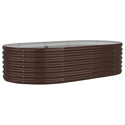 vidaXL Garden Raised Bed Powder-coated Steel 152x80x36 cm Brown