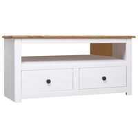 vidaXL Corner TV Cabinet White 93x49x49 cm Solid Pine Panama Range