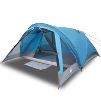 vidaXL Camping Tent Cabin 4-Person Blue Waterproof