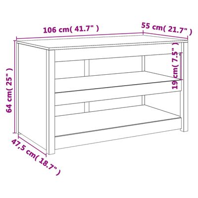 vidaXL Outdoor Kitchen Cabinet 106x55x64 cm Solid Wood Douglas