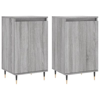 vidaXL Sideboards 2 pcs Grey Sonoma 40x35x70 cm Engineered Wood