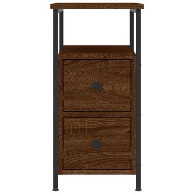 vidaXL Bedside Cabinet Brown Oak 30x60x60 cm Engineered Wood