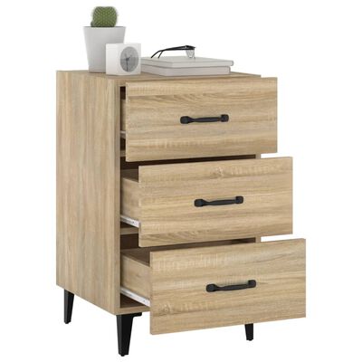 vidaXL Bedside Cabinet Sonoma Oak 40x40x66 cm Engineered Wood