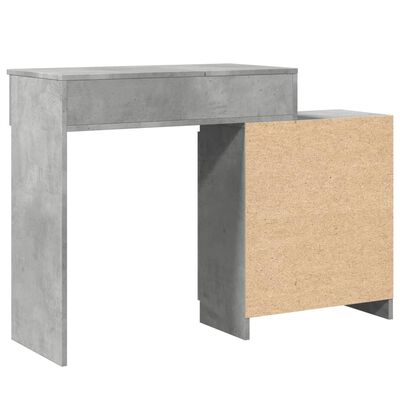 vidaXL Dressing Table with LED Concrete Grey 115x37x110.5 cm