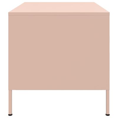 vidaXL Coffee Table Pink 68x50x50.5 cm Steel