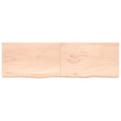 vidaXL Bathroom Countertop 200x60x(2-4) cm Untreated Solid Wood