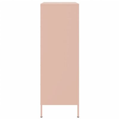 vidaXL Highboard Pink 68x39x113 cm Steel