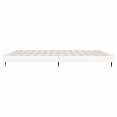 vidaXL Bed Frame without Mattress White 160x200 cm Engineered Wood