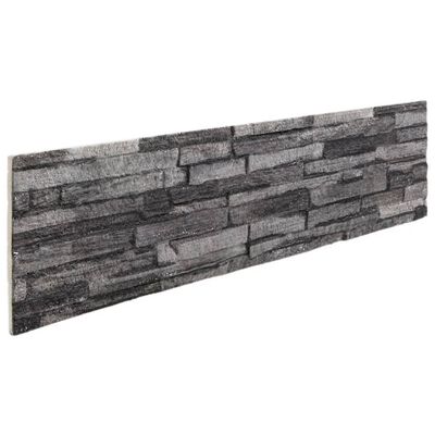 vidaXL 3D Wall Panels 14 pcs Anthracite 100x25 cm EPS