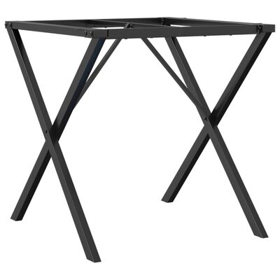 vidaXL Dining Table Legs X-Frame 60x60x73 cm Cast Iron