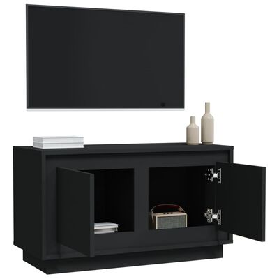 vidaXL TV Cabinet Black 80x35x45 cm Engineered Wood