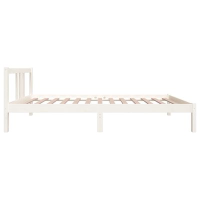 vidaXL Bed Frame without Mattress White Solid Wood 90x200 cm