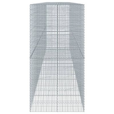 vidaXL Gabion Basket with Cover 800x100x200 cm Galvanised Iron