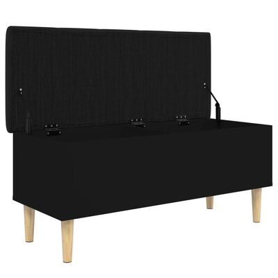 vidaXL Storage Bench Black 102x42x46 cm Engineered Wood