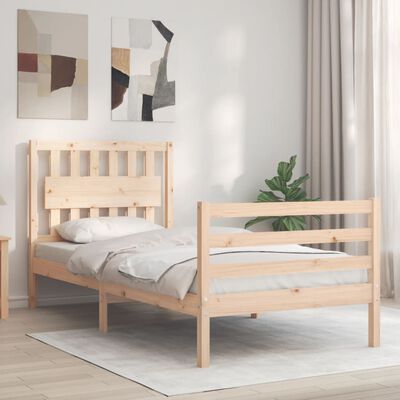 vidaXL Bed Frame without Mattress 90x200 cm Solid Wood