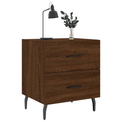 vidaXL Bedside Cabinet Brown Oak 40x35x47.5 cm Engineered Wood