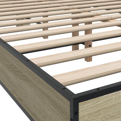 vidaXL Bed Frame without Mattress Sonoma Oak 140x200 cm