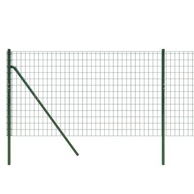 vidaXL Wire Mesh Fence Green 1x25 m Galvanised Steel