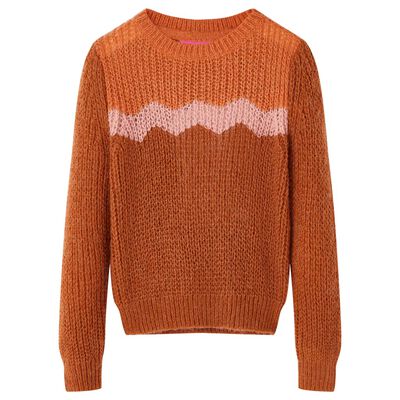 Kids' Sweater Knitted Cognac 116